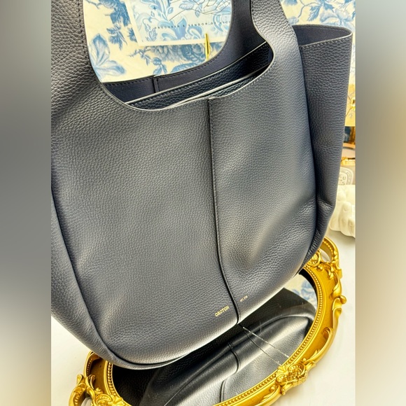 🆕 OROTON 🧿 NWOT Emilia Tote Bag, Navy Blue Leather - Picture 3 of 13